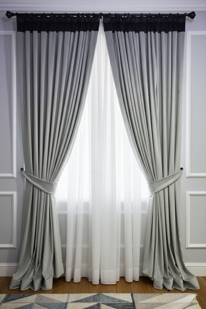 Modern Window Curtains in Living Room
