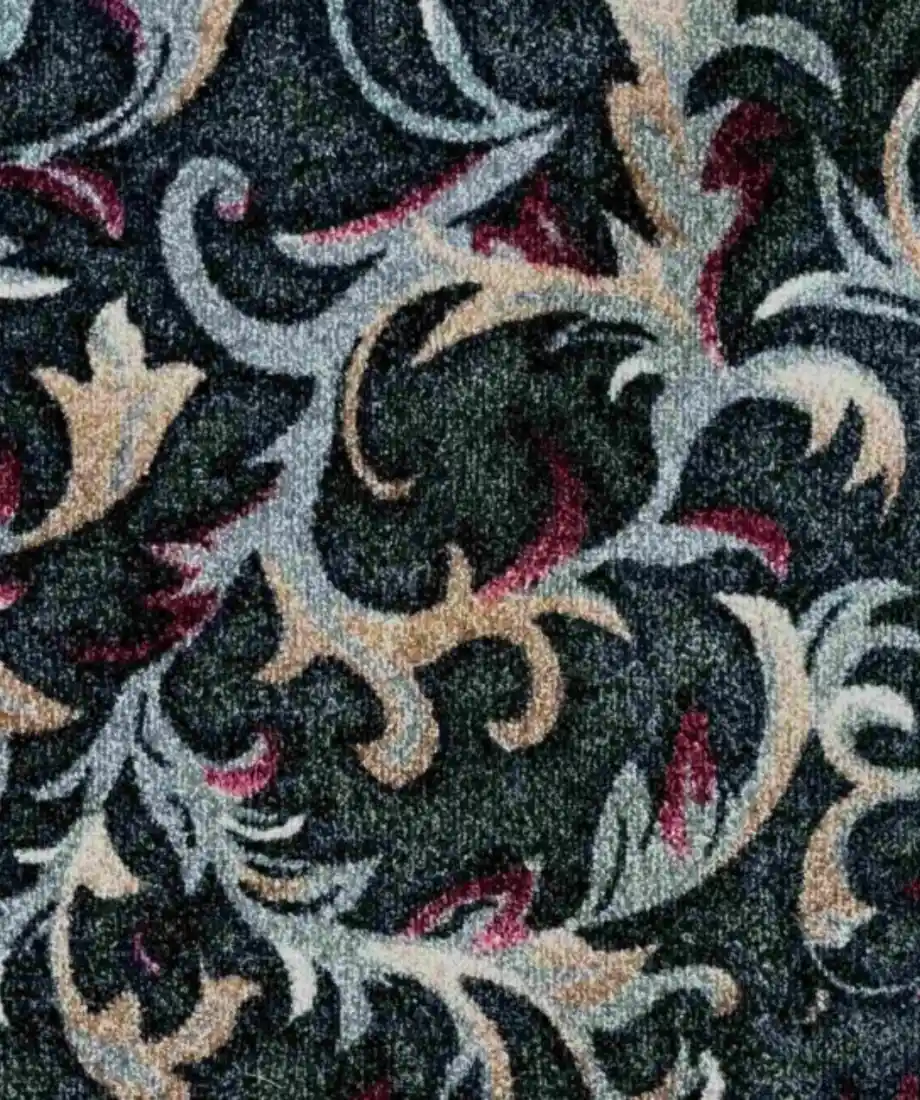 Classic Floral Scroll Wall to Wall Carpet - Image 3