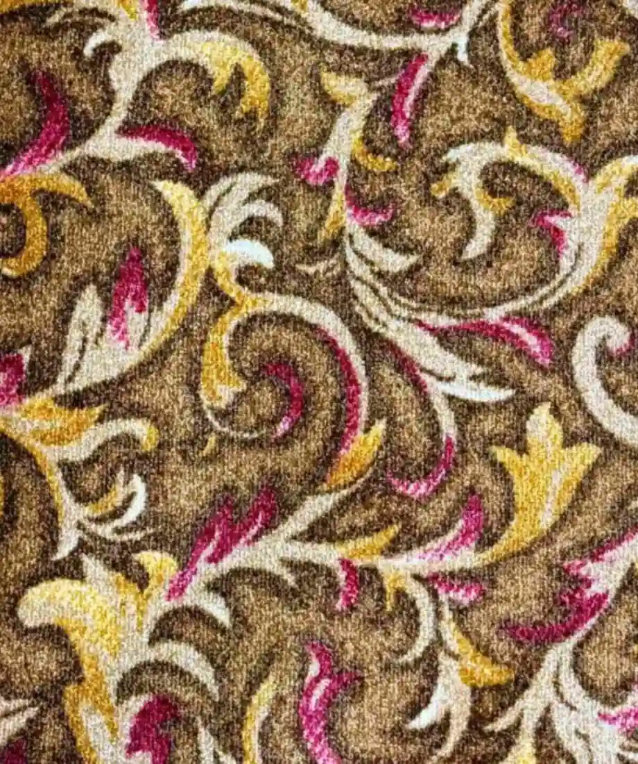 Classic Floral Scroll Wall to Wall Carpet - Image 2