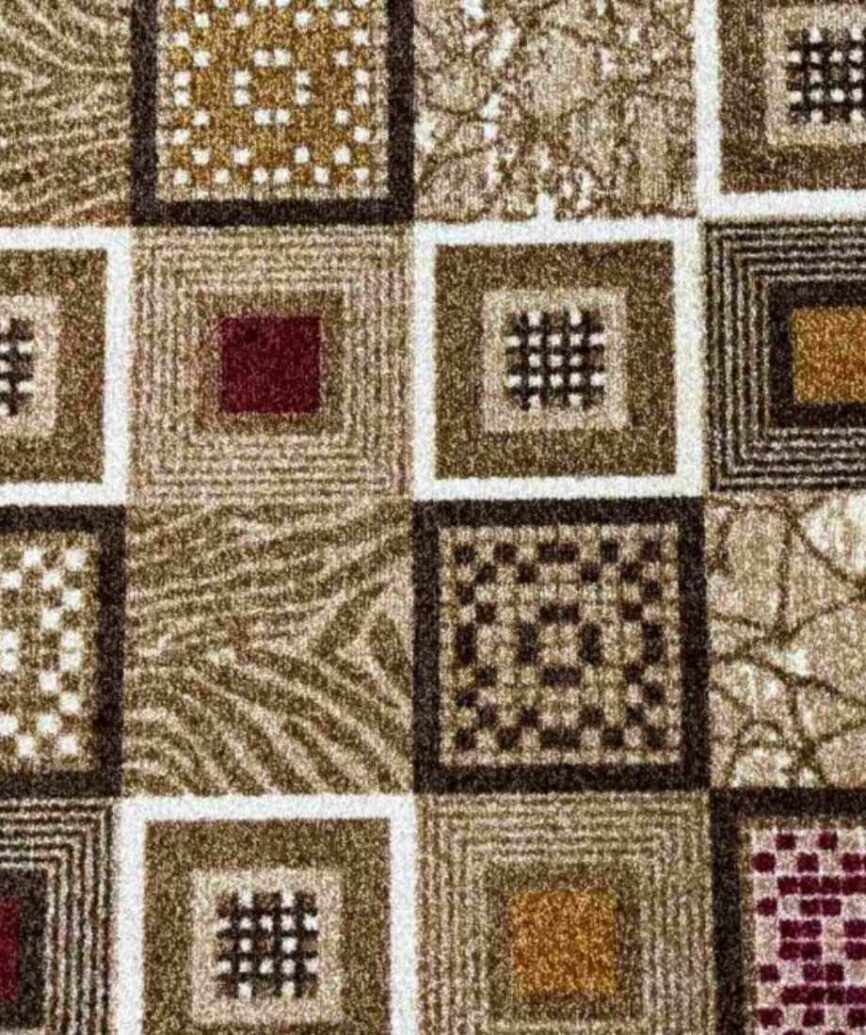 Geometric Mosaic Grid Wall to Wall Carpet - InamCarpets