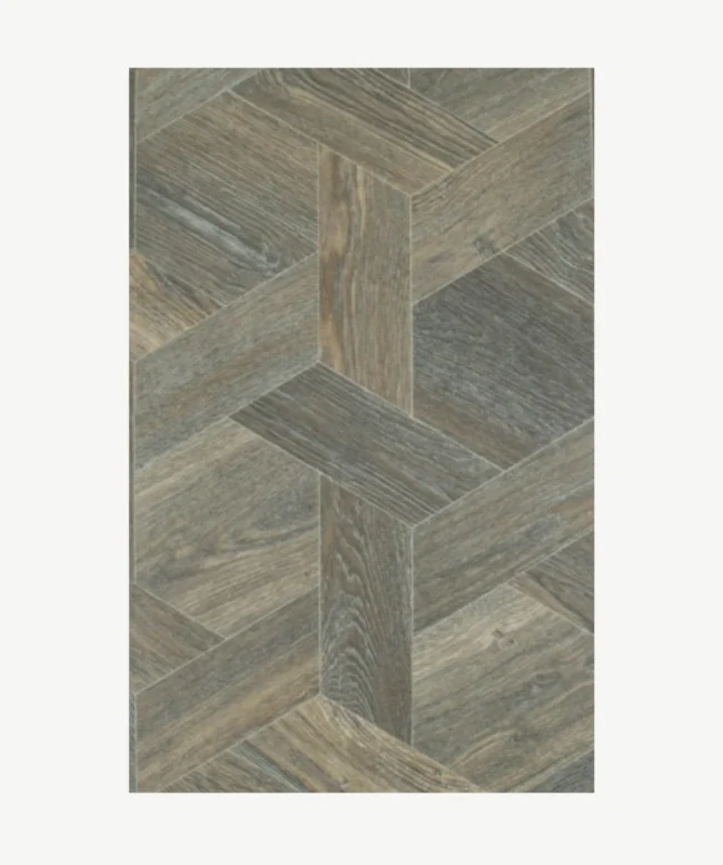 Gray Geometric Pattern Wood Flooring
