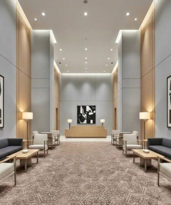 Hexagonal Medallion Wall to Wall Carpet - InamCarpets
