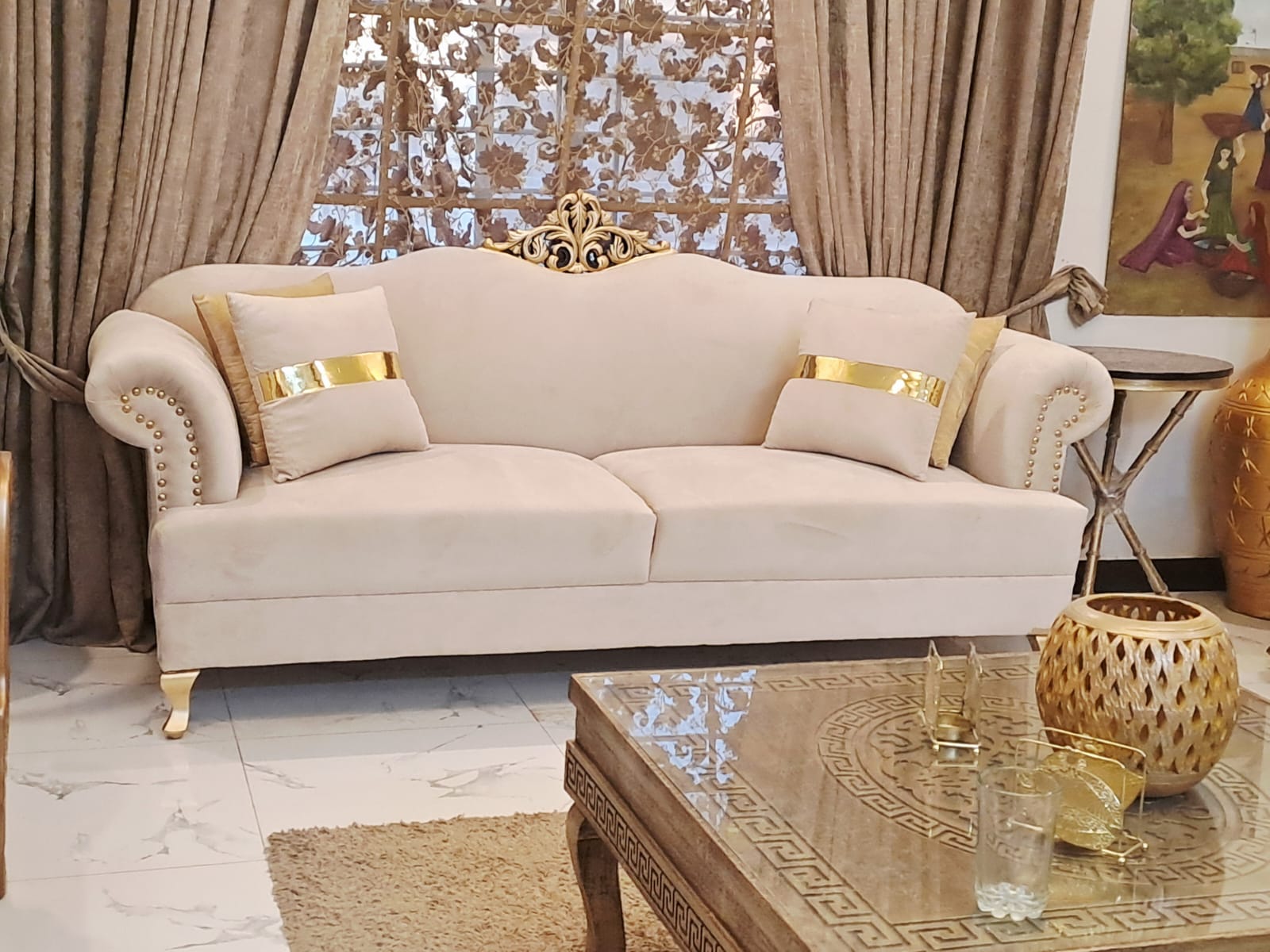 Inam C Shape Luxury Sofa Design