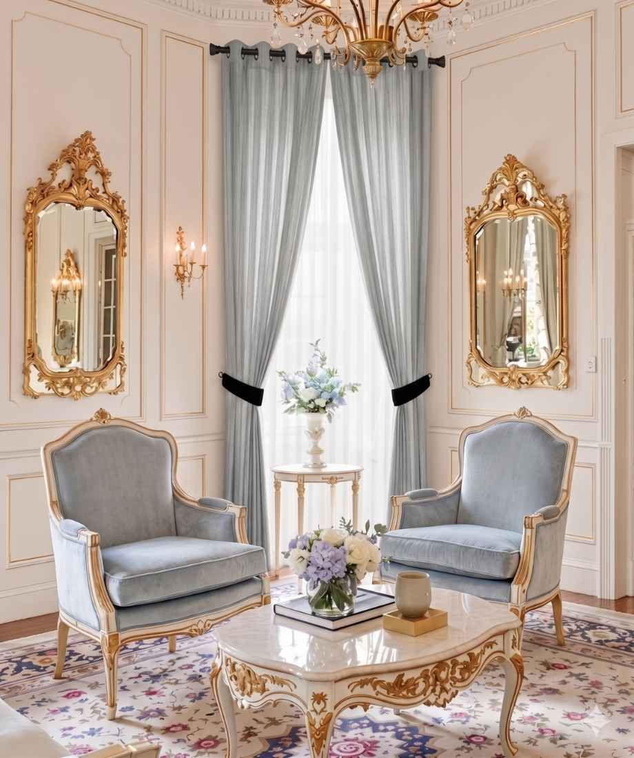 Light Grey Sheer Curtain - InamCarpets