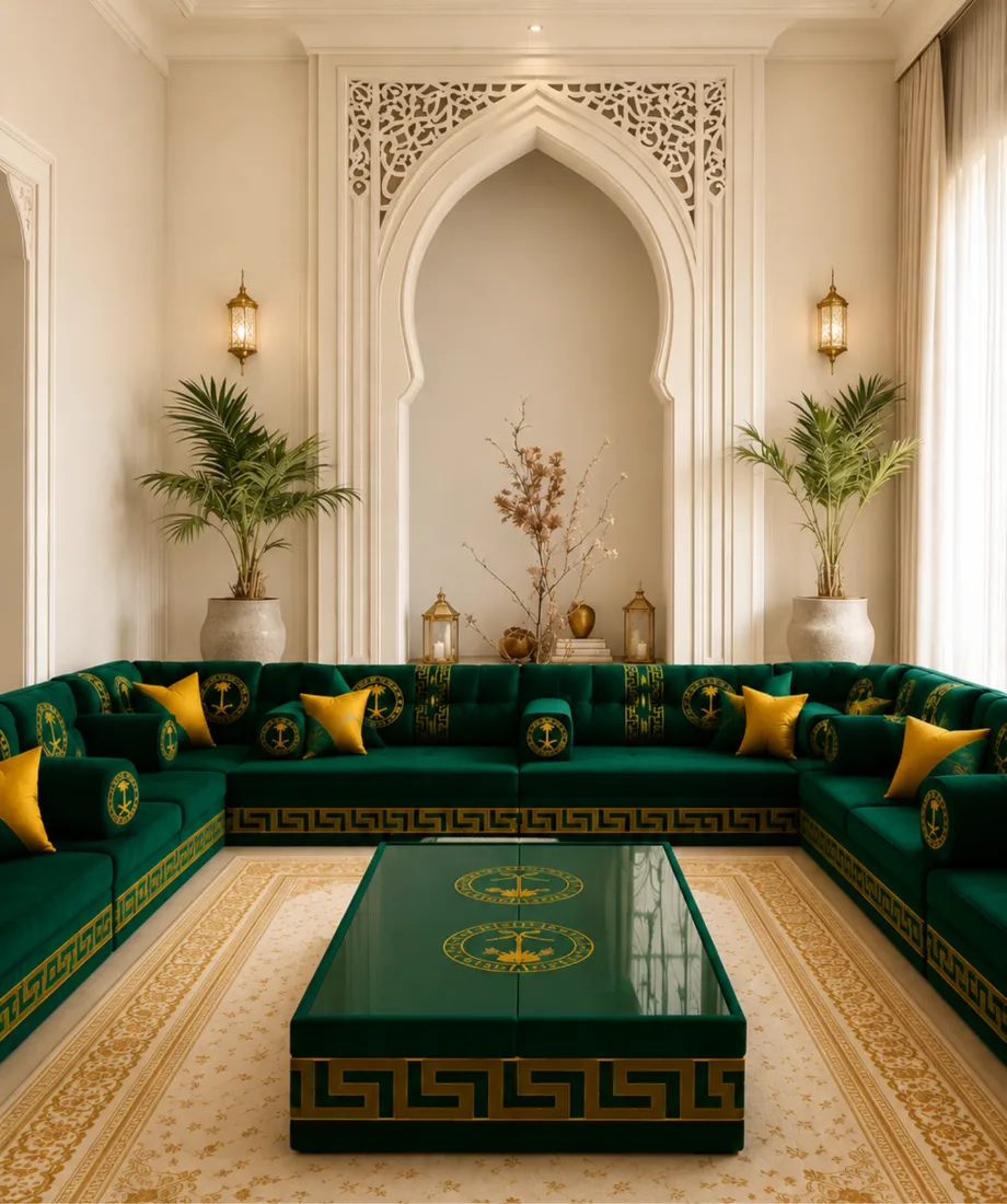 Luxury Green Arabic Majlis