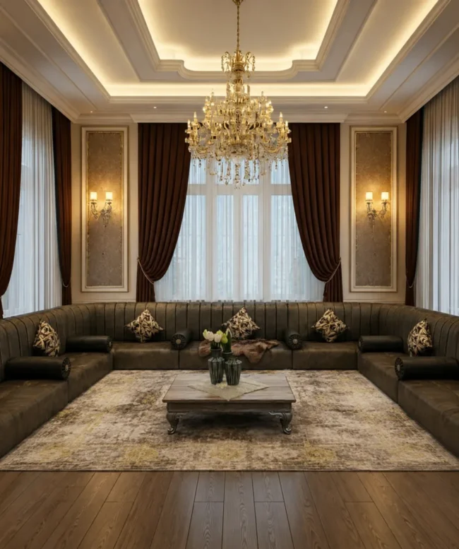 Rustic Brown Arabic Majlis