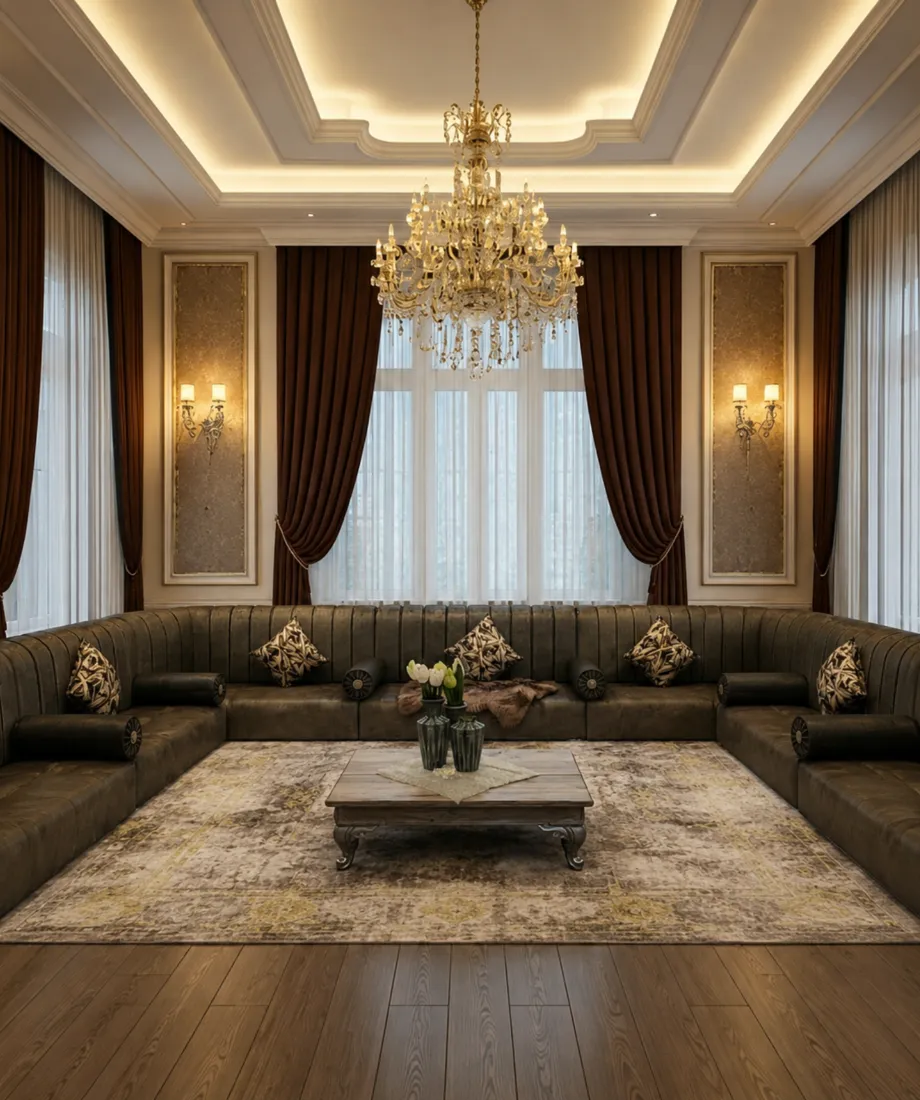 Rustic Brown Arabic Majlis