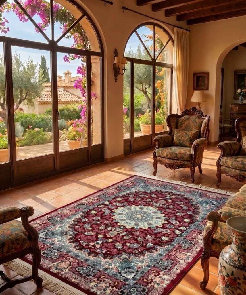 Traditional Persian Medallion Rug - InamCarpets