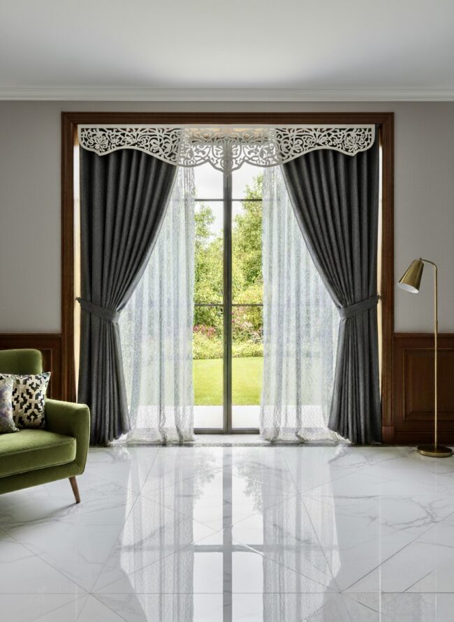 Inam Simple Curtain Design For Drawing Room