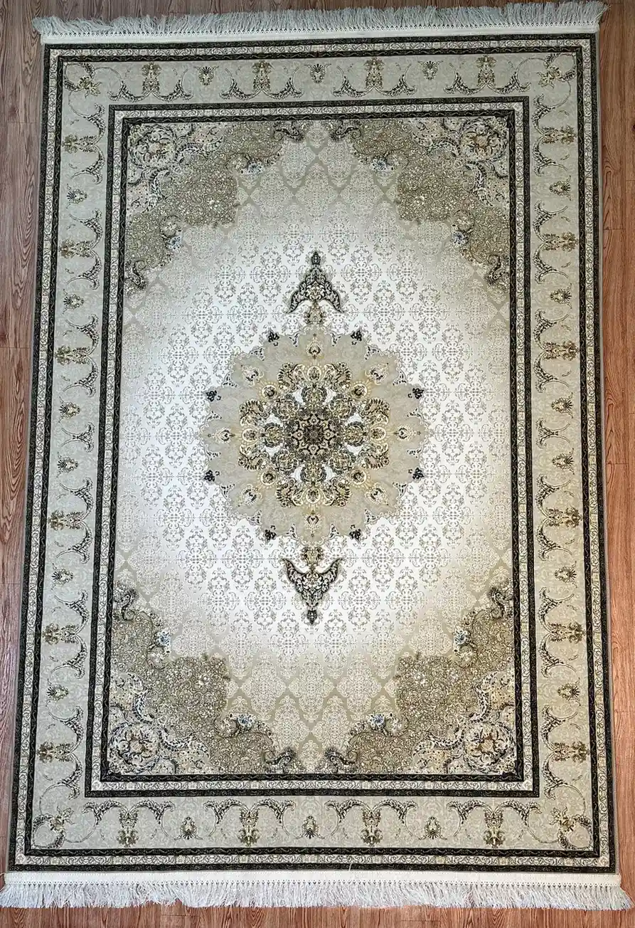 Champagne Beige & Olive Gold Classic Qaleen