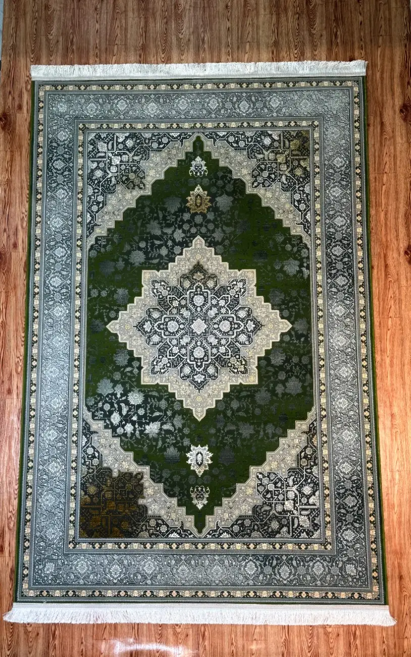 Deep Olive Green & Silver Grey