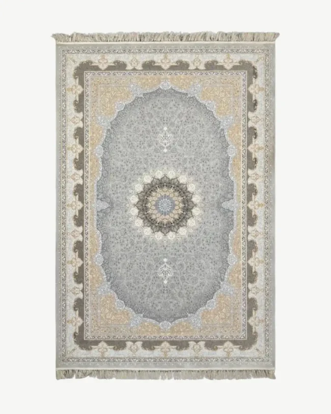 Elegant Ivory Beige Floral Rug