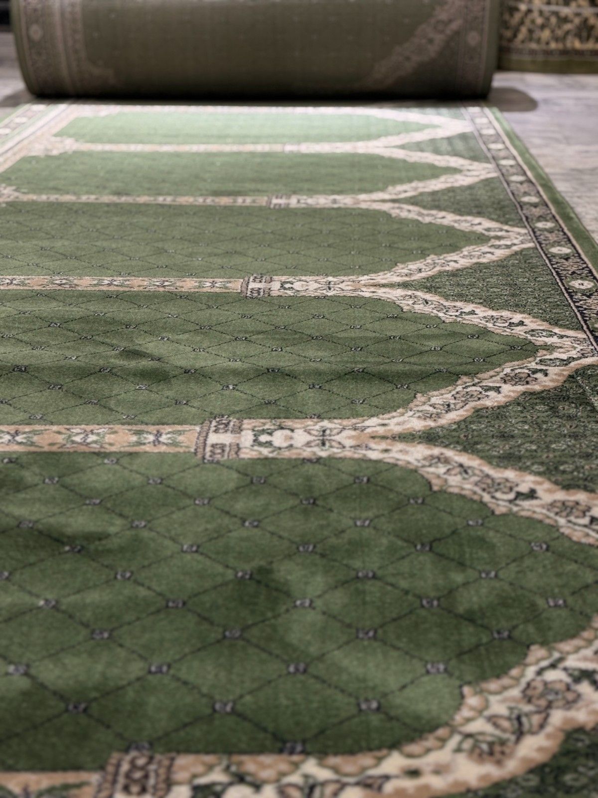 Irani Green Color 500 Reeds Inam Prayer Rugs - Image 3