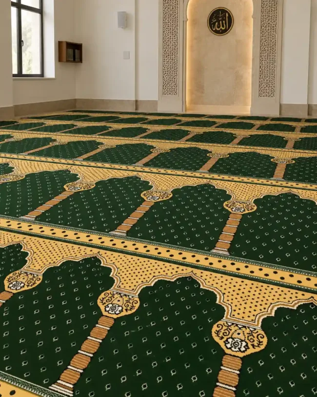 Green Pakistani Olympia Masjid Carpet
