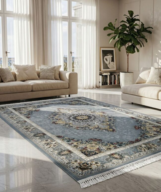 Inam Rumi Antique Gold Burgundy Persian Rug