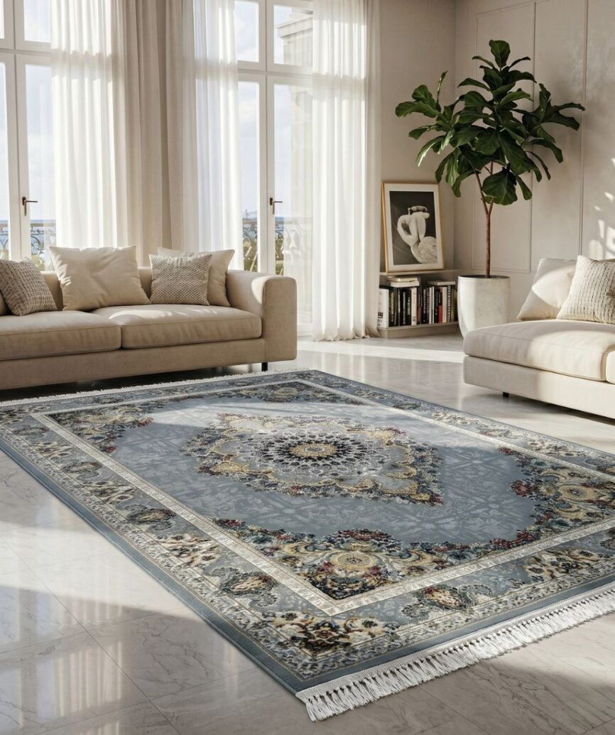 Inam Rumi Antique Gold Burgundy Persian Rug