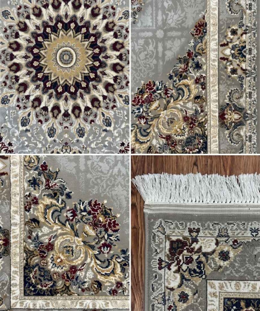 Inam Rumi Antique Gold Burgundy Persian Rug