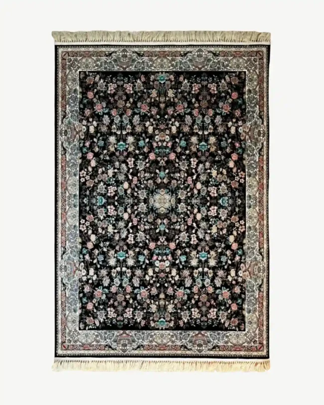 Intricate Persian Silk Area Rug