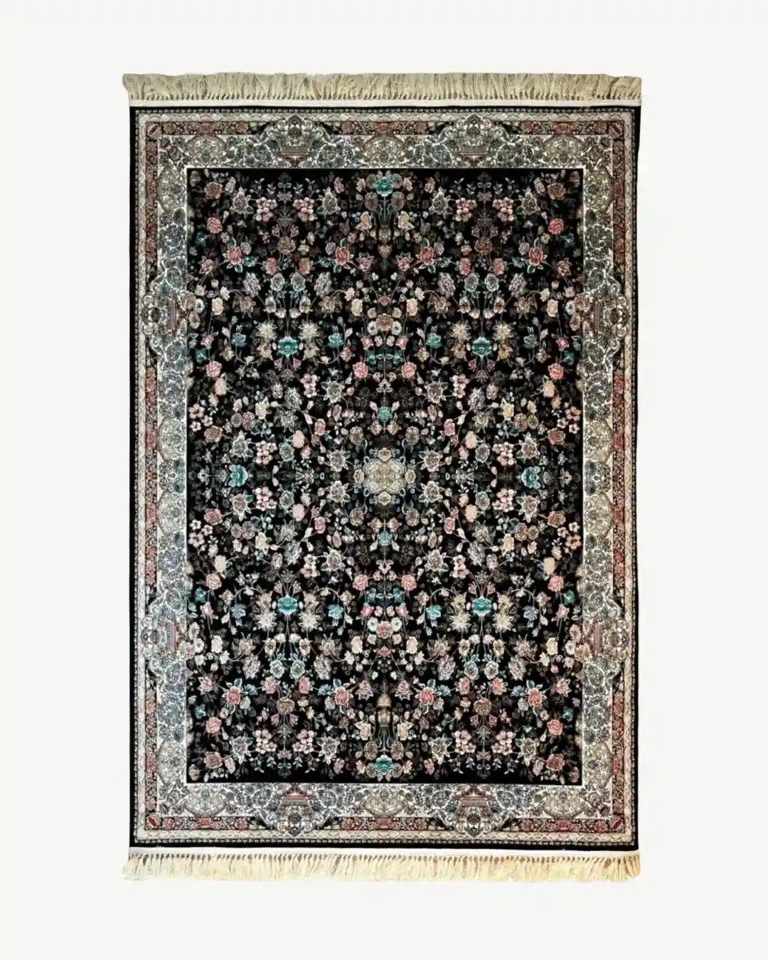 Intricate Persian Silk Area Rug