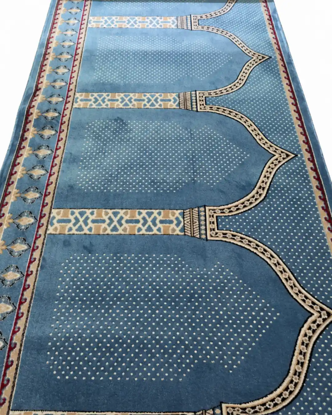 Light Blue Irani Reeds Masjid Carpet - Image 2