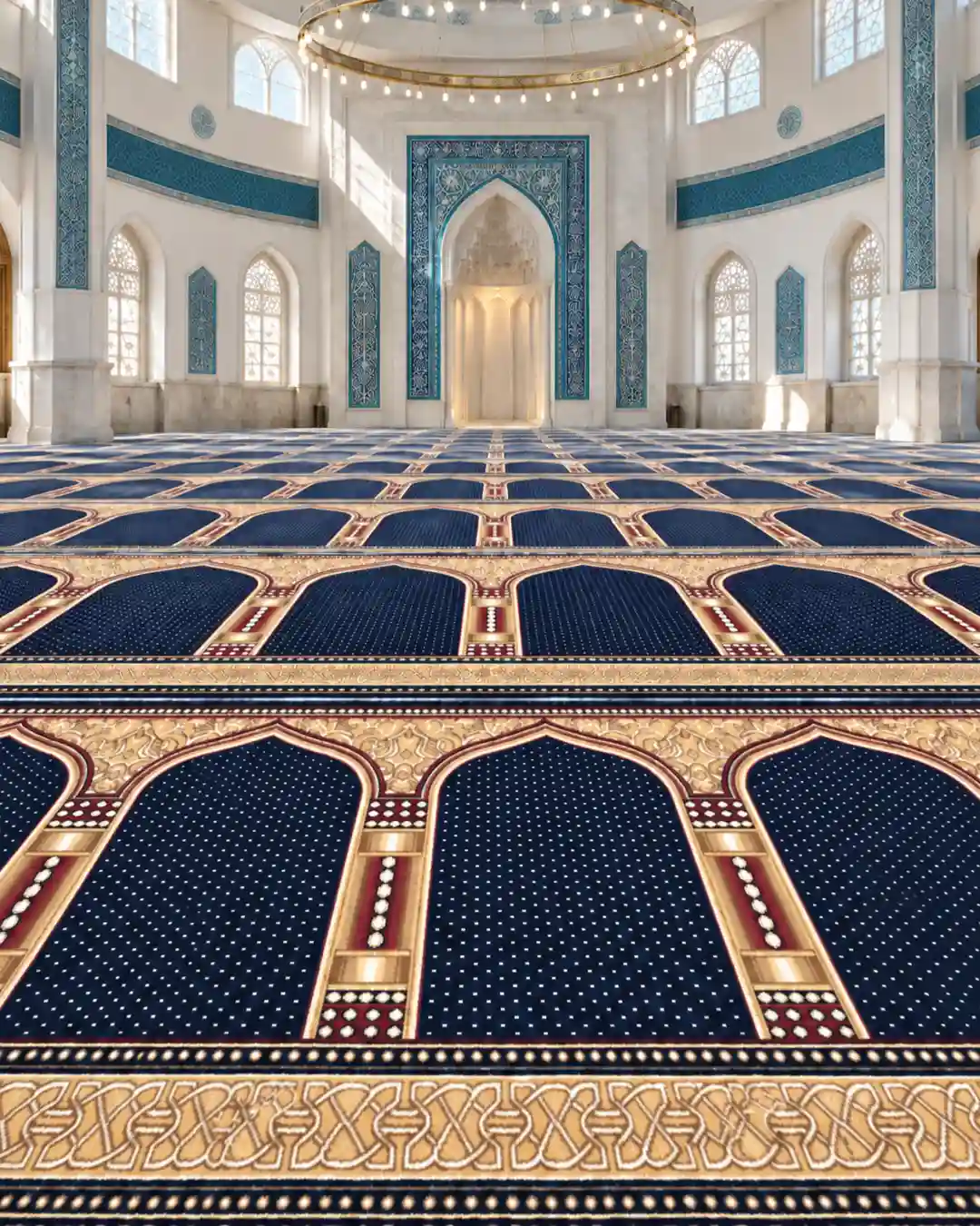 Navy Blue Olympia Masjid Carpet
