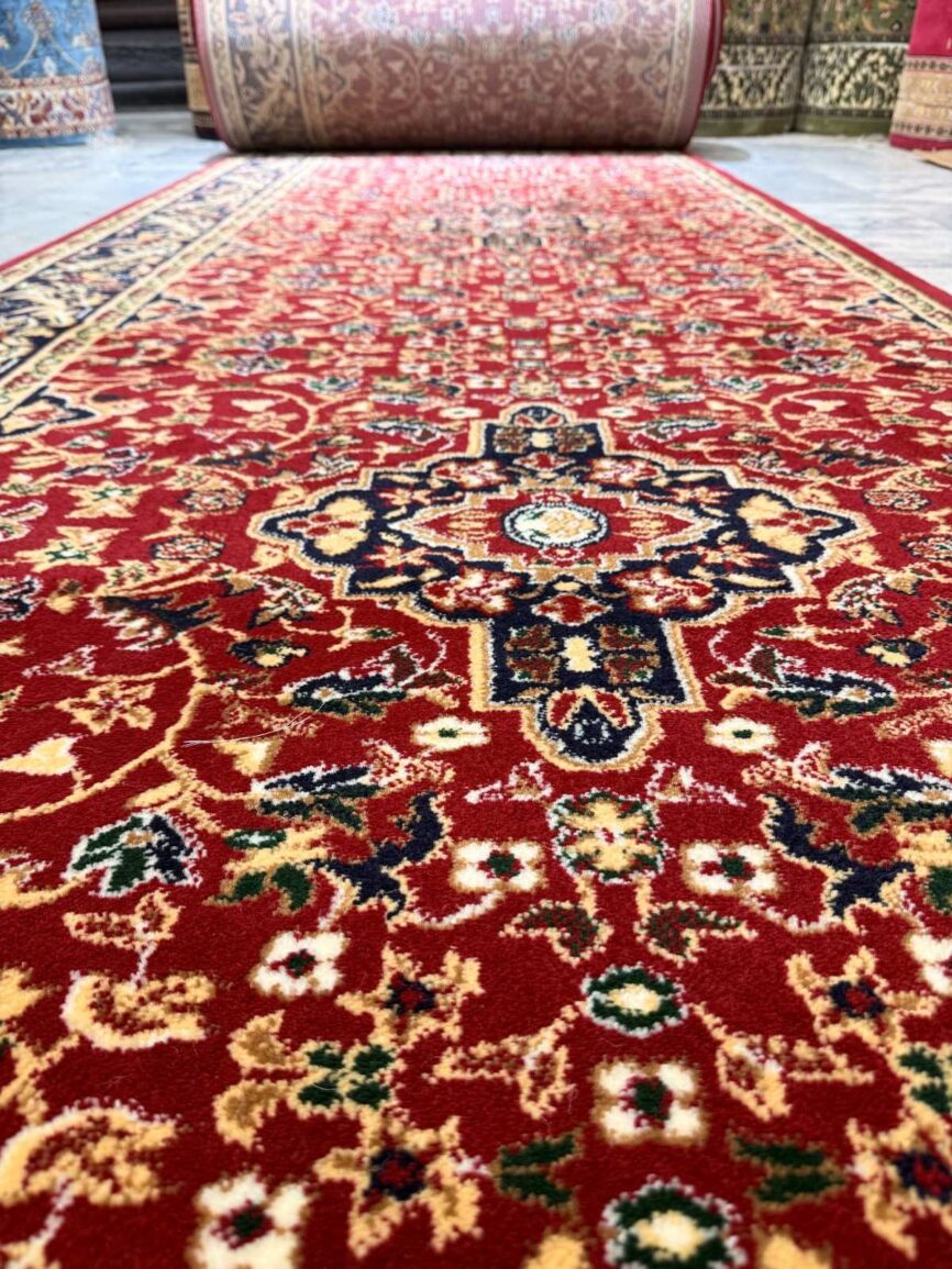 Pakistani Riaz Ul Jannah Red Prayer Carpet- Islamabad, Rawalpindi