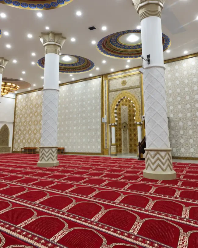 Red Irani Reeds Masjid Carpets