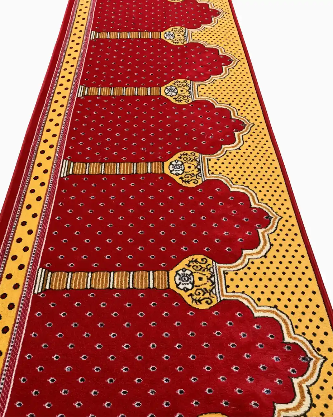 Red Pakistani Olympia Masjid Carpet - Image 3