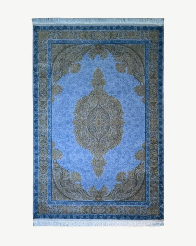 Royal Persian Blue Silk Rug