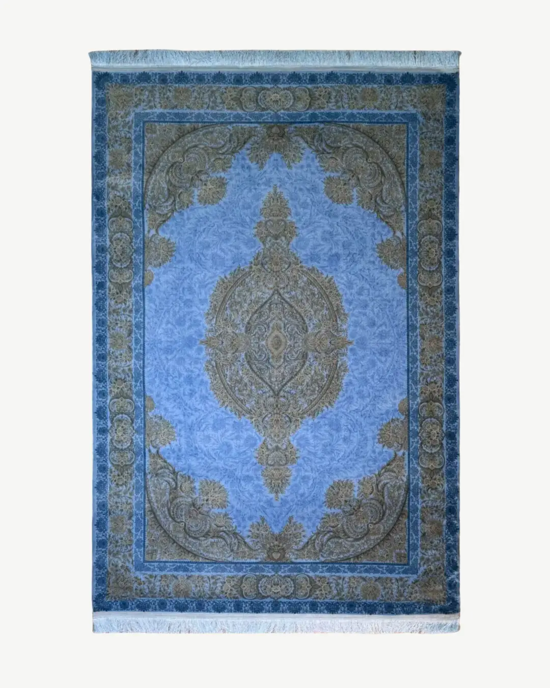 Royal Persian Blue Silk Rug