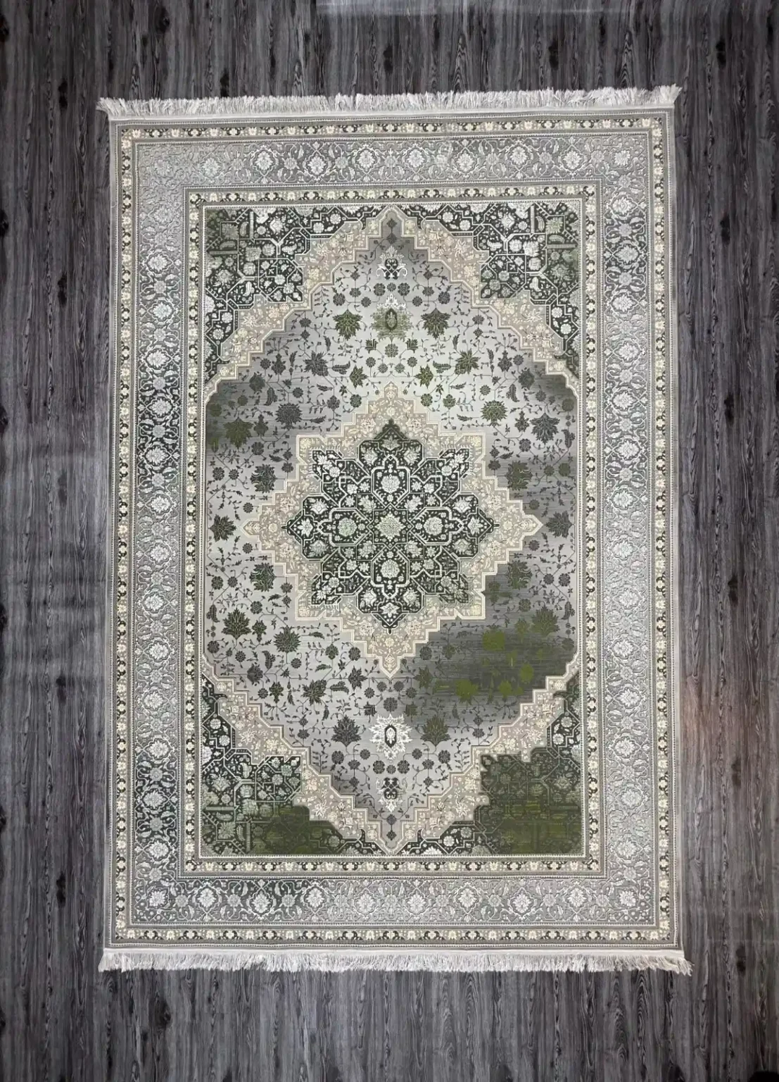 The Sage Medallion Forest Green & Pewter