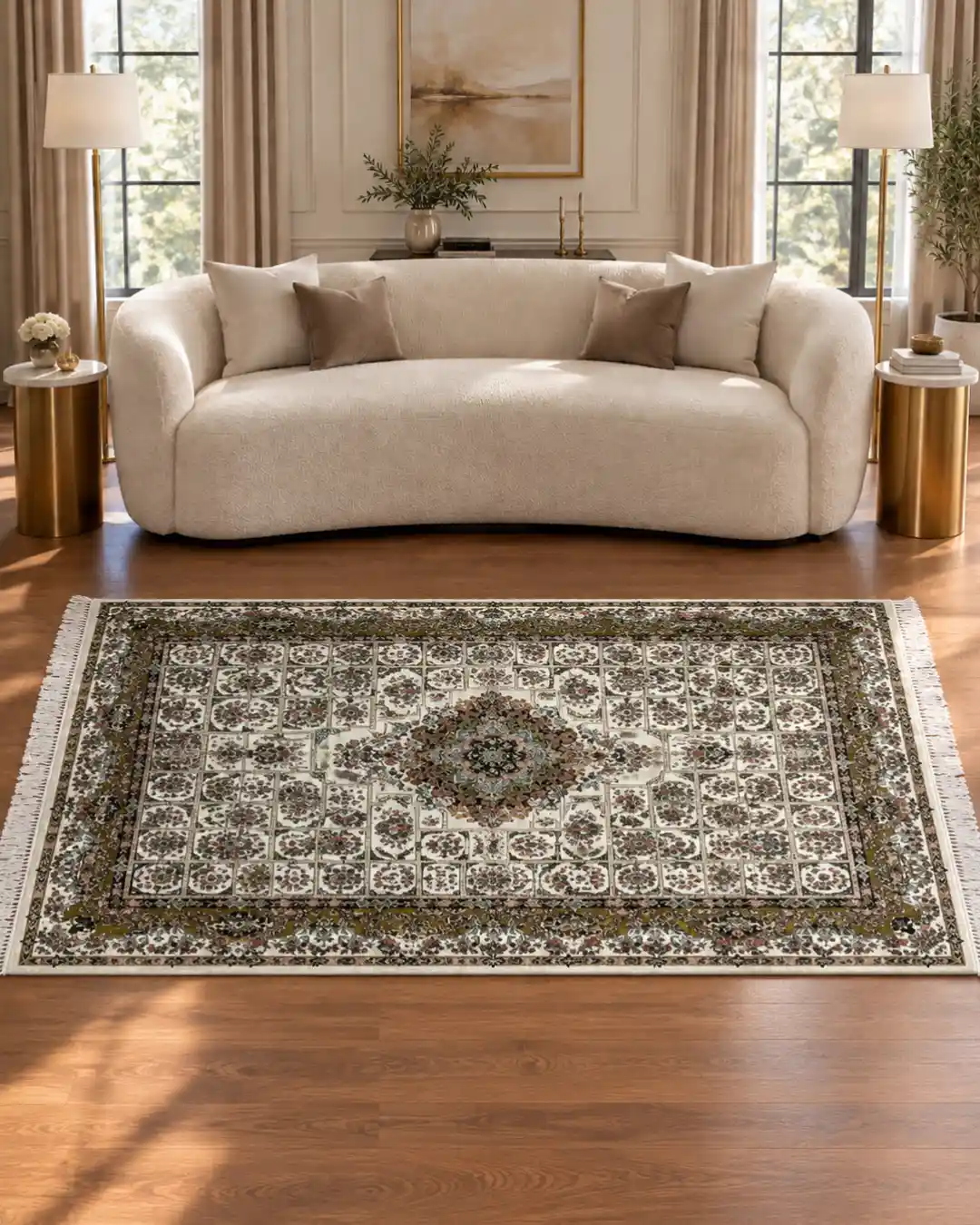 Traditional Persian Style Medallion Rug - Image 2