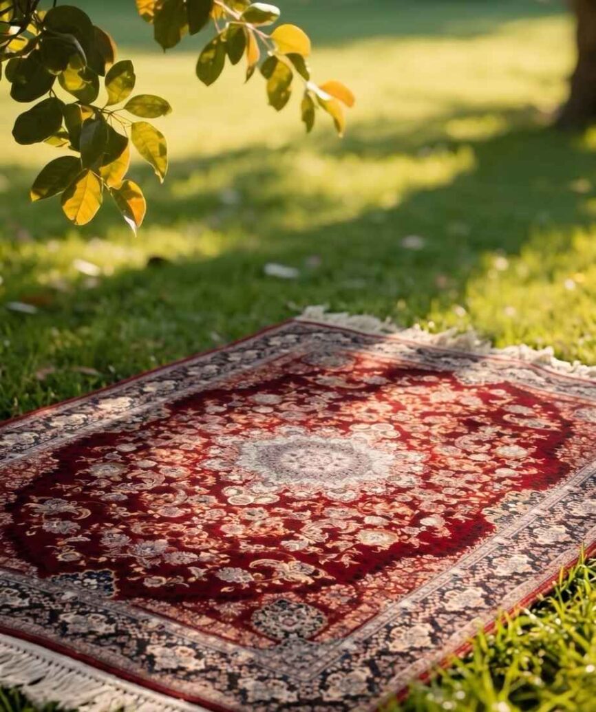 Turkish Traditional Isfahan Floral Medallion Rug - InamCarpets