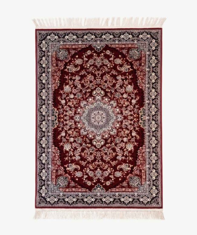 Turkish Traditional Isfahan Floral Medallion Rug - InamCarpets