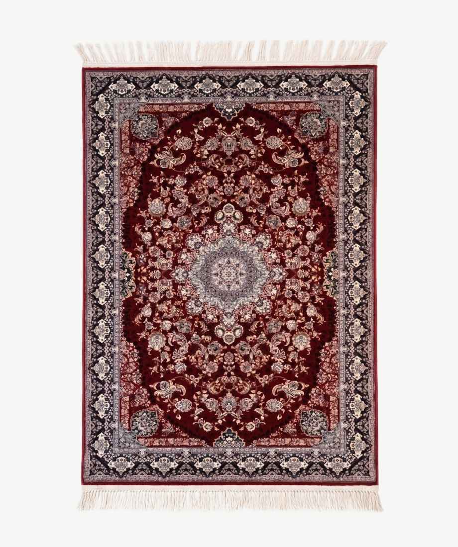 Turkish Traditional Isfahan Floral Medallion Rug - InamCarpets