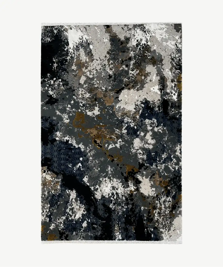 Artistic Navy Charcoal Gold Rug