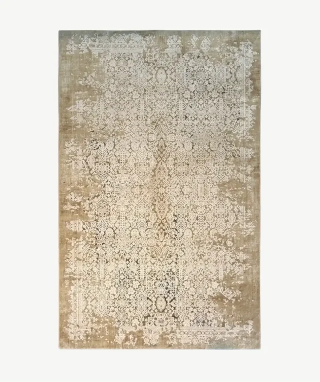 Beige Ivory Ornate Medallion Rug
