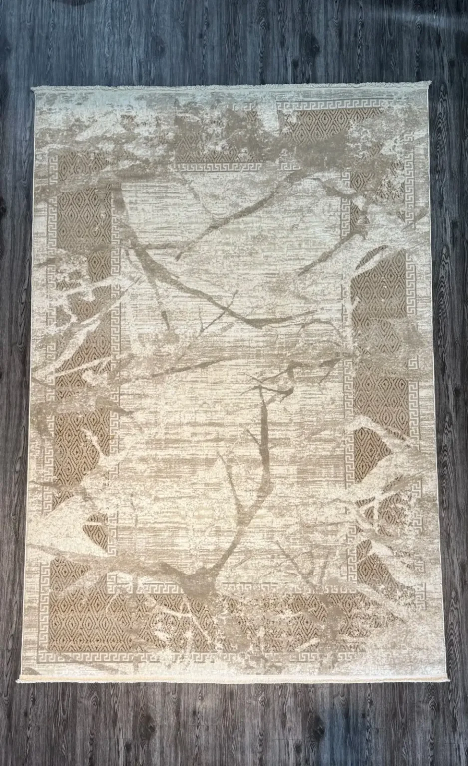 Beige Marble & Greek Key