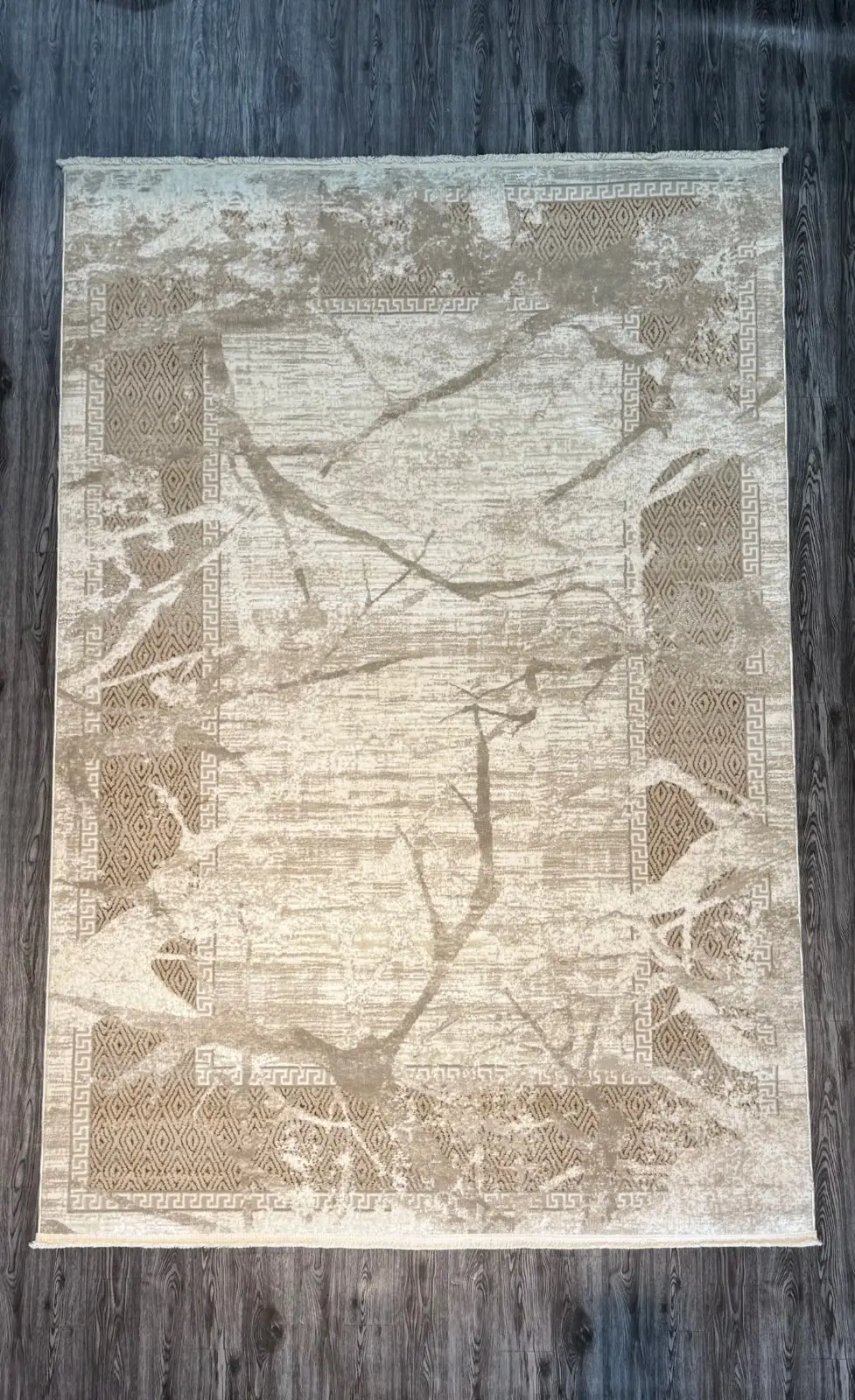 Beige Marble & Greek Key