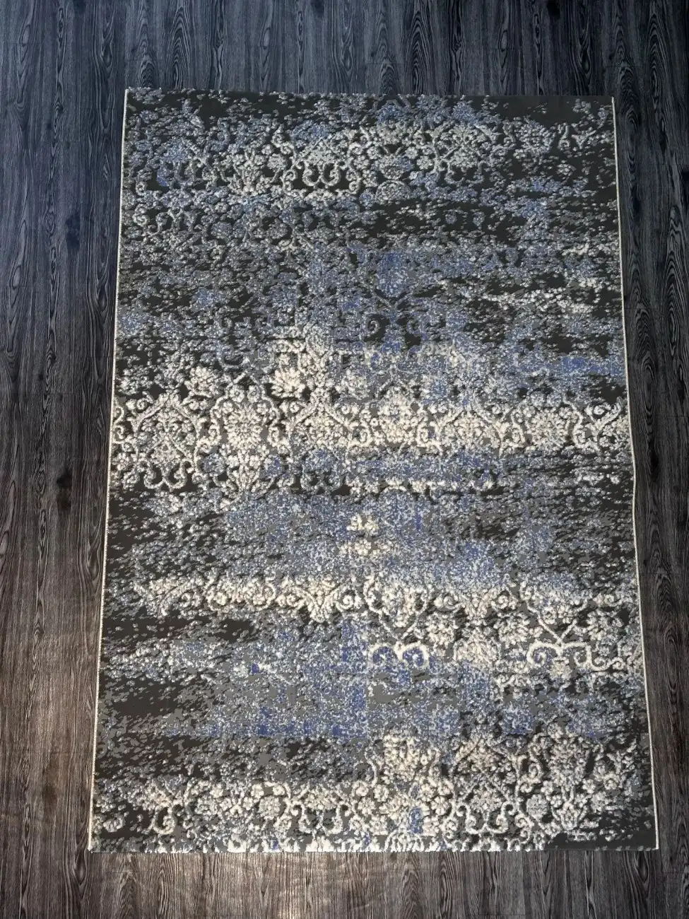 Cornflower Blue Dark Grey and White