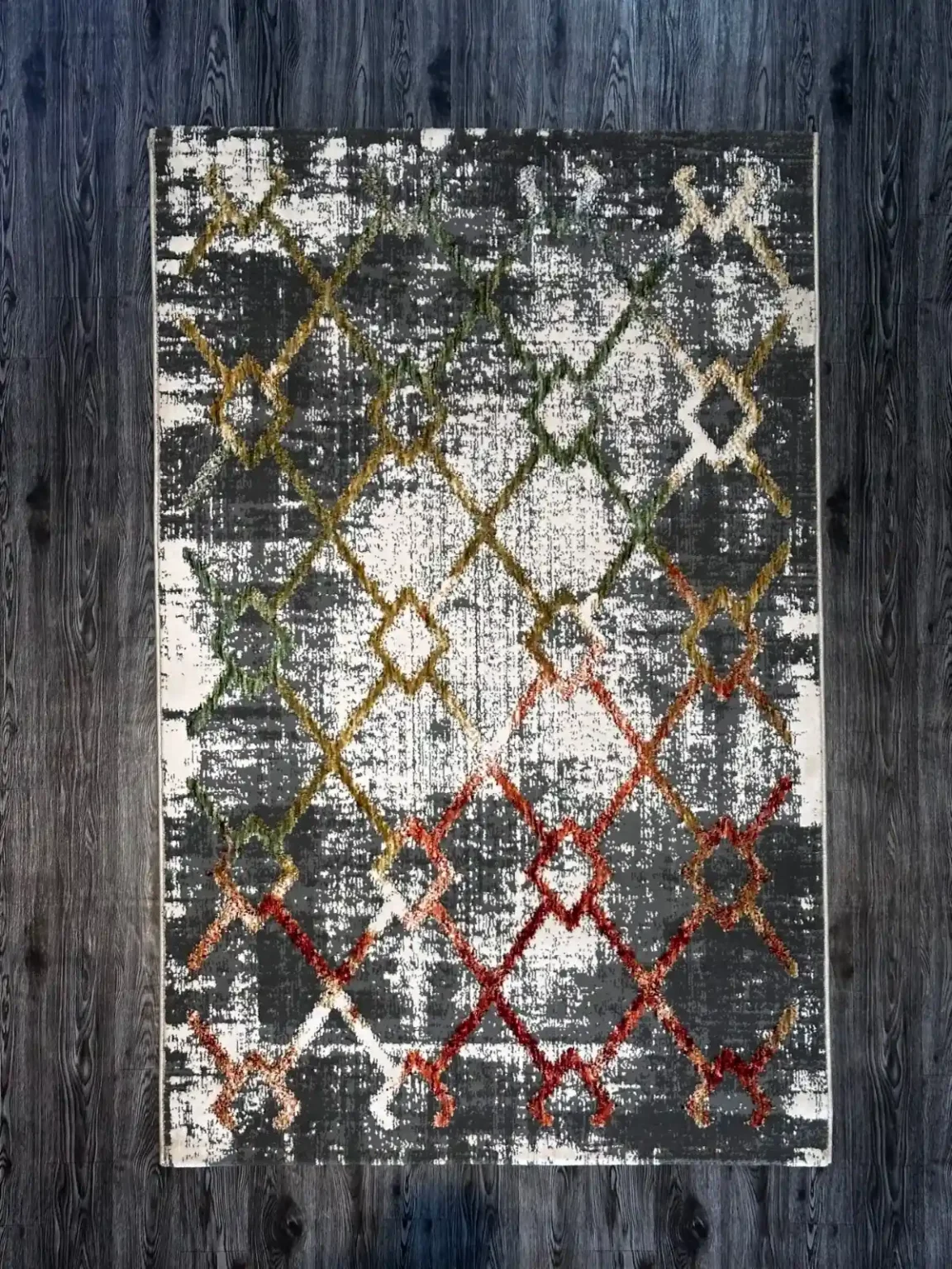 Dark Grey & White Multi-Color