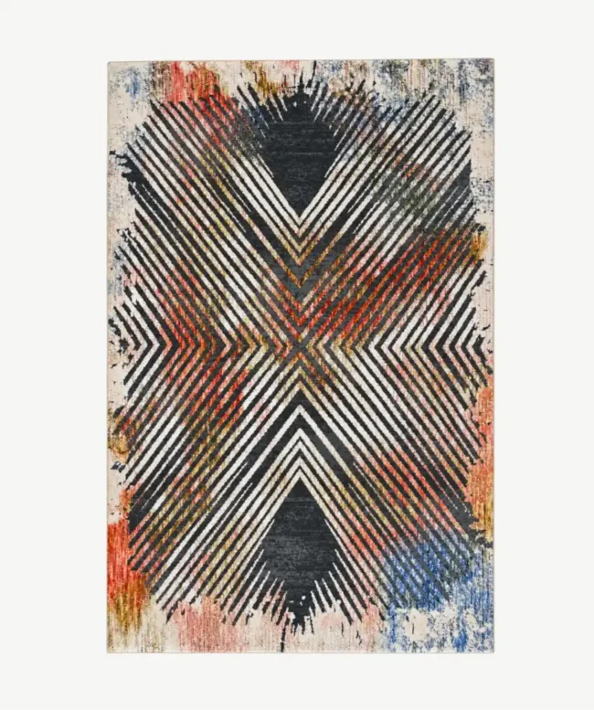 Geometric Chevron Multicolor Area Rug