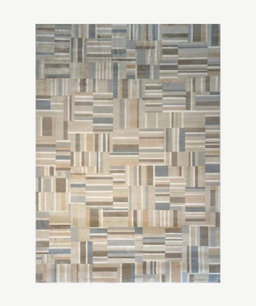 Geometric Patchwork Style Rug