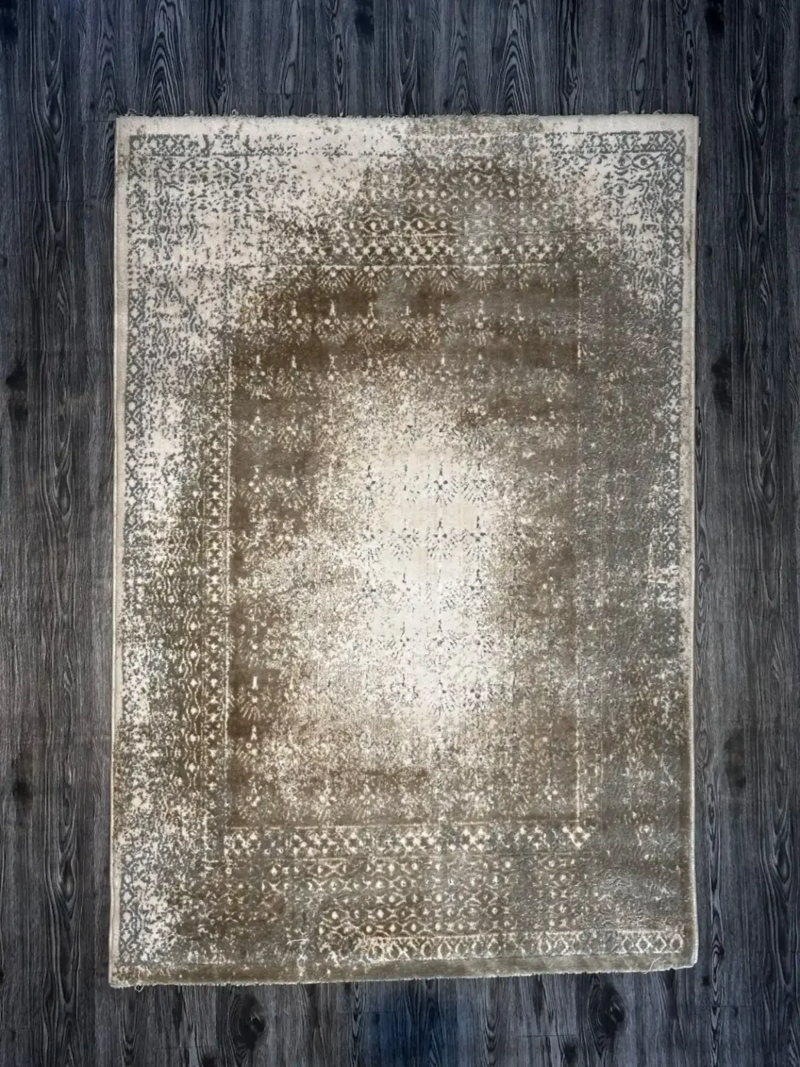 Grey & Cream with Multi Color Dots