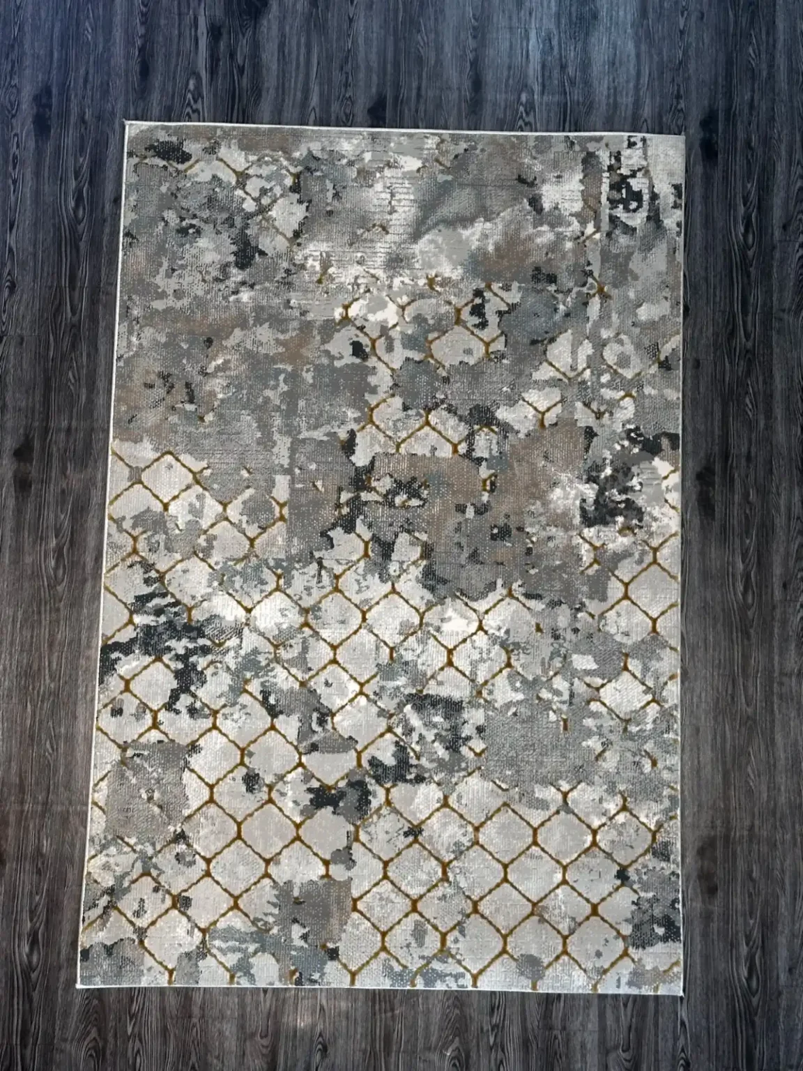 Grey and Beige with Gold Lines