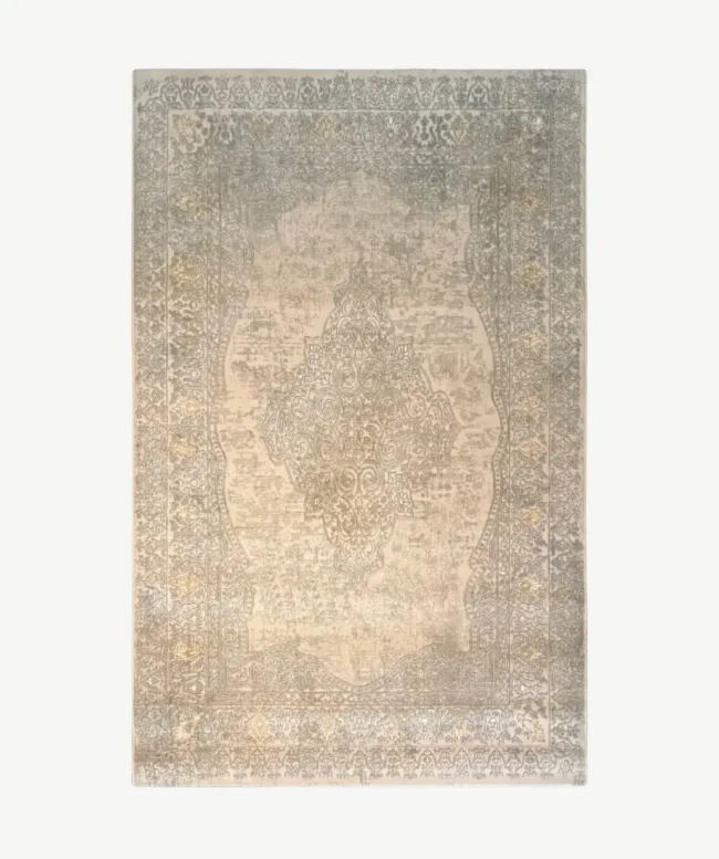 Heritage Beige Gray Medallion Area Rug
