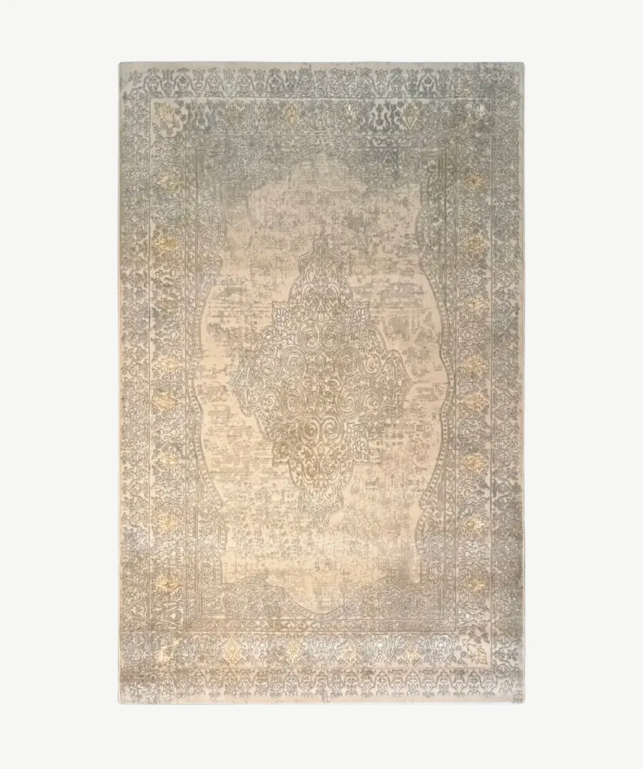 Heritage Beige Gray Medallion Area Rug