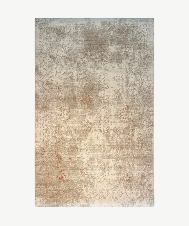 Ivory Beige Distressed Texture Rug