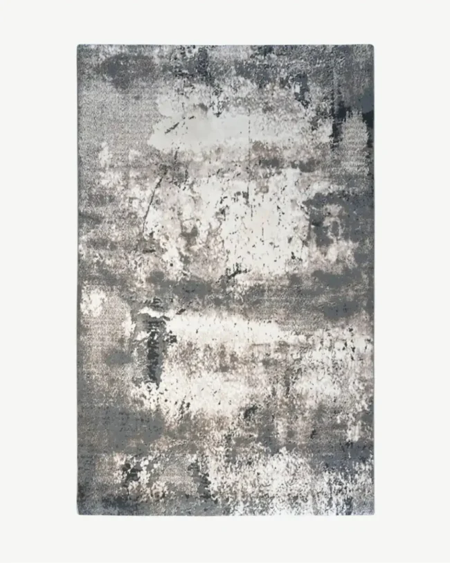 Modern Abstract Grey Slate Rug