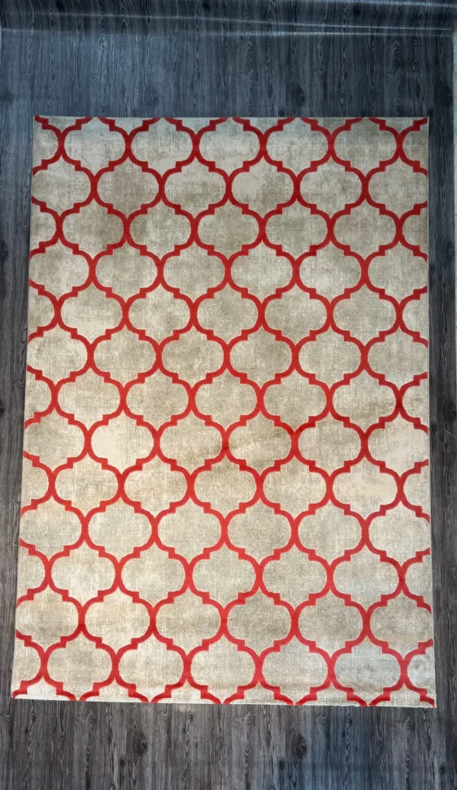 Vibrant Terracotta Red Warm Beige